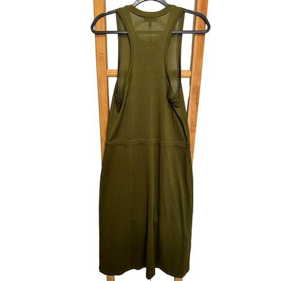 Rag and Bone NWT Rower Belted Dress Midi Sleeveless Dark Olive Green Size Small - Picture 8 of 12